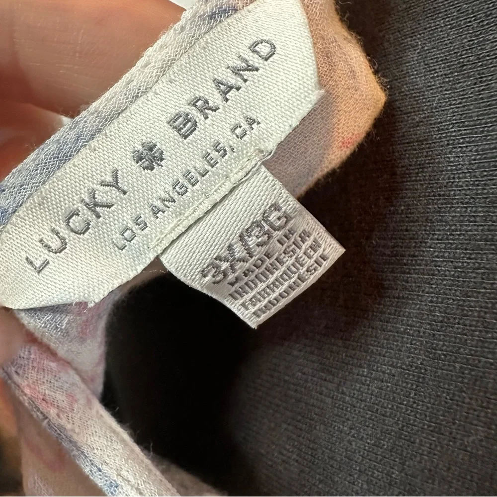 🔥Lucky Brand Floral Print Top Sz3X - Picture 2 of 3